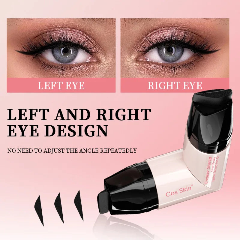 Rotating Eyeliner Stamp Pen, Long-Lasting Waterproof & Sweat-Proof,One-Touch Application,Ideal for Beginners,Perfect for Daily