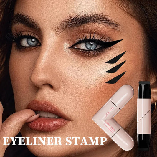 Rotating Eyeliner Stamp Pen, Long-Lasting Waterproof & Sweat-Proof,One-Touch Application,Ideal for Beginners,Perfect for Daily
